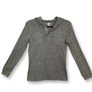 3/$20 NEW OshKosh B'gosh Hooded Henley Top Boys Size 14 Green Softspun Knit